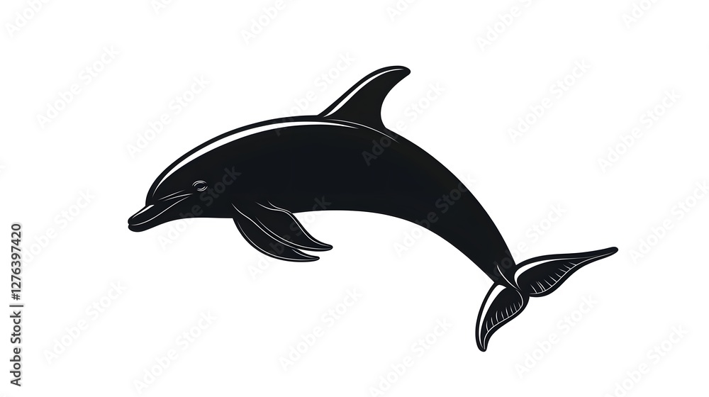 Obraz premium Dolphin Silhouette Jumping