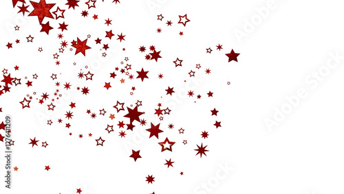Wallpaper Mural Red Stars Scattered on White Background Torontodigital.ca