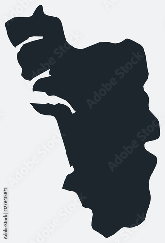 Goa map. Just a simple border map. Shape of the state. Flat blank Goa outline. Vector boundary illustration.