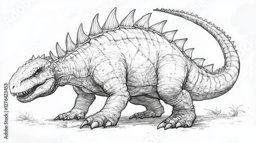 Neuquensaurus Dinosaur Coloring Page Illustration