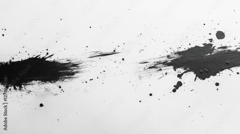 Ink blots, abstract, white background, art Ink blots, abstract, white background, art