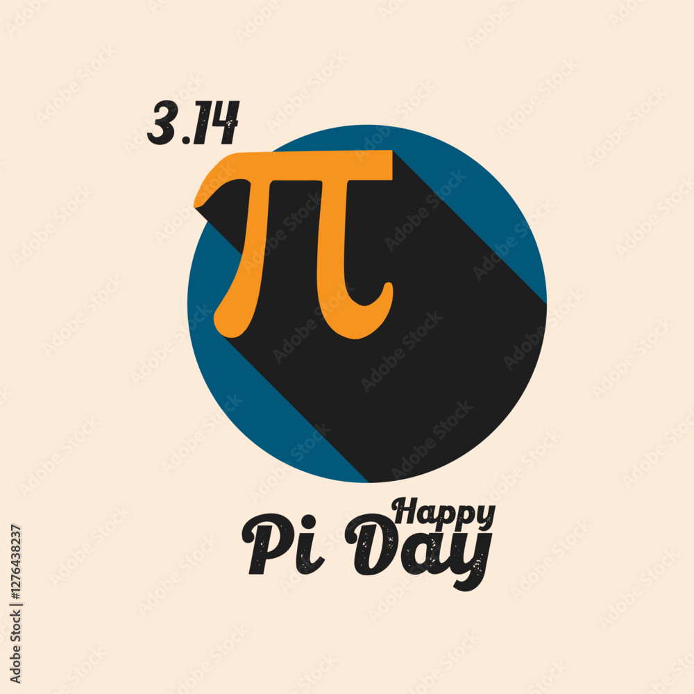 Obraz premium Happy National Pi Day. 3.14
