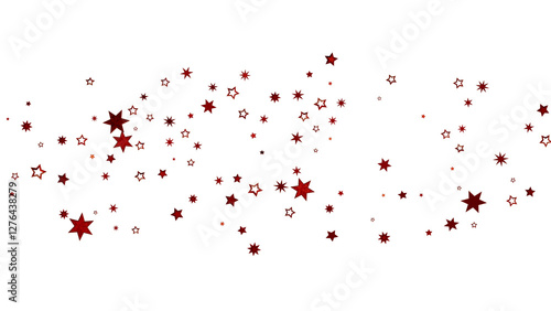 Wallpaper Mural Red Stars Scattered on White Background Torontodigital.ca