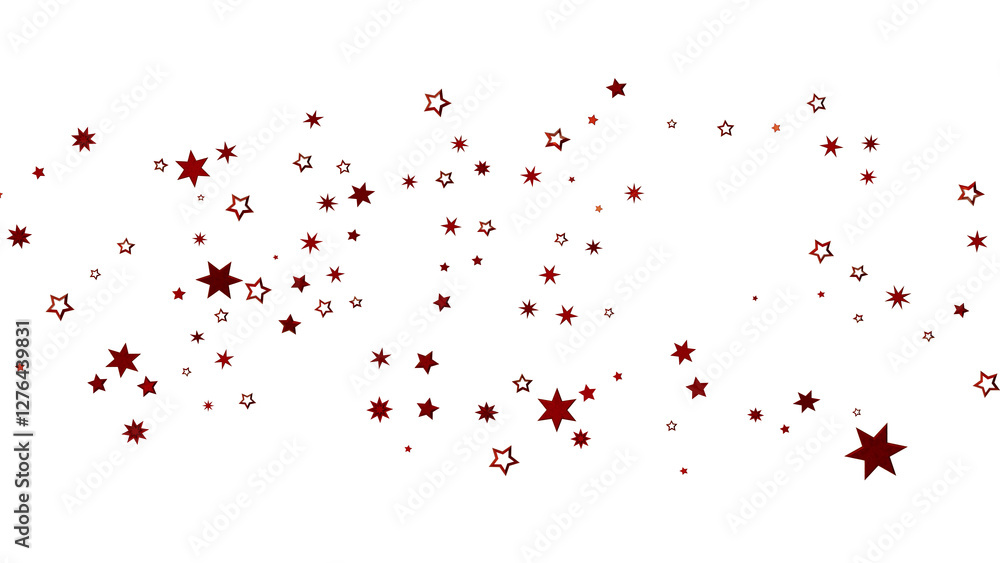 Fototapeta premium Red Star Scatter Background