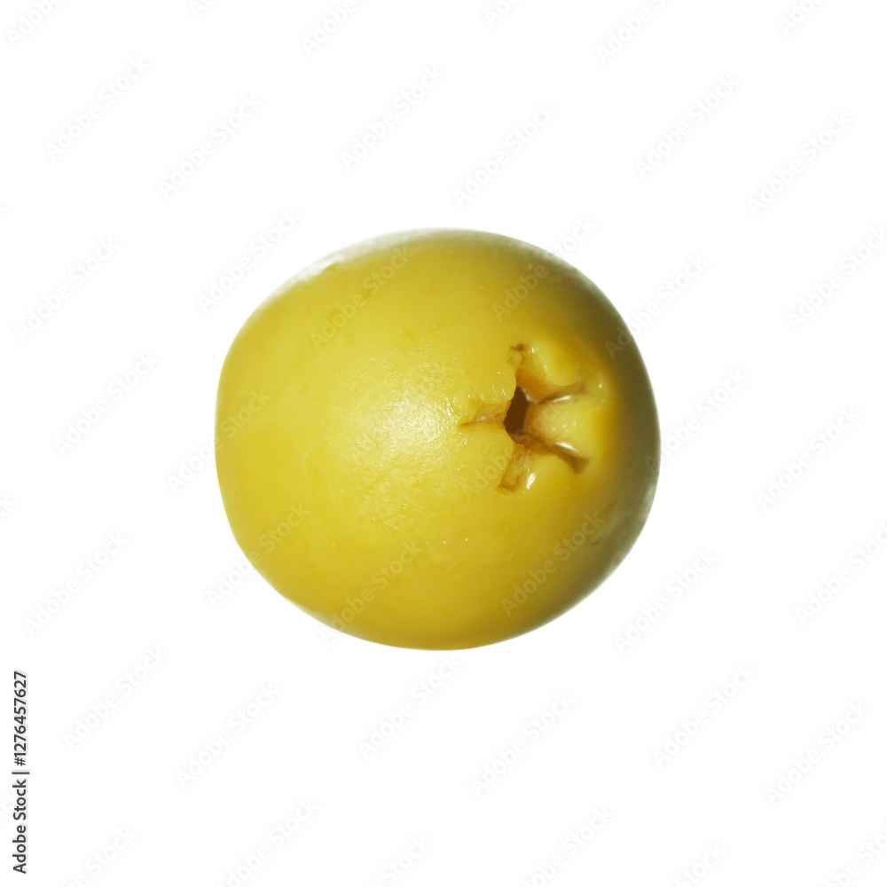 Delicious marinated green olive isolated on white Delicious marinated green olive isolated on white
