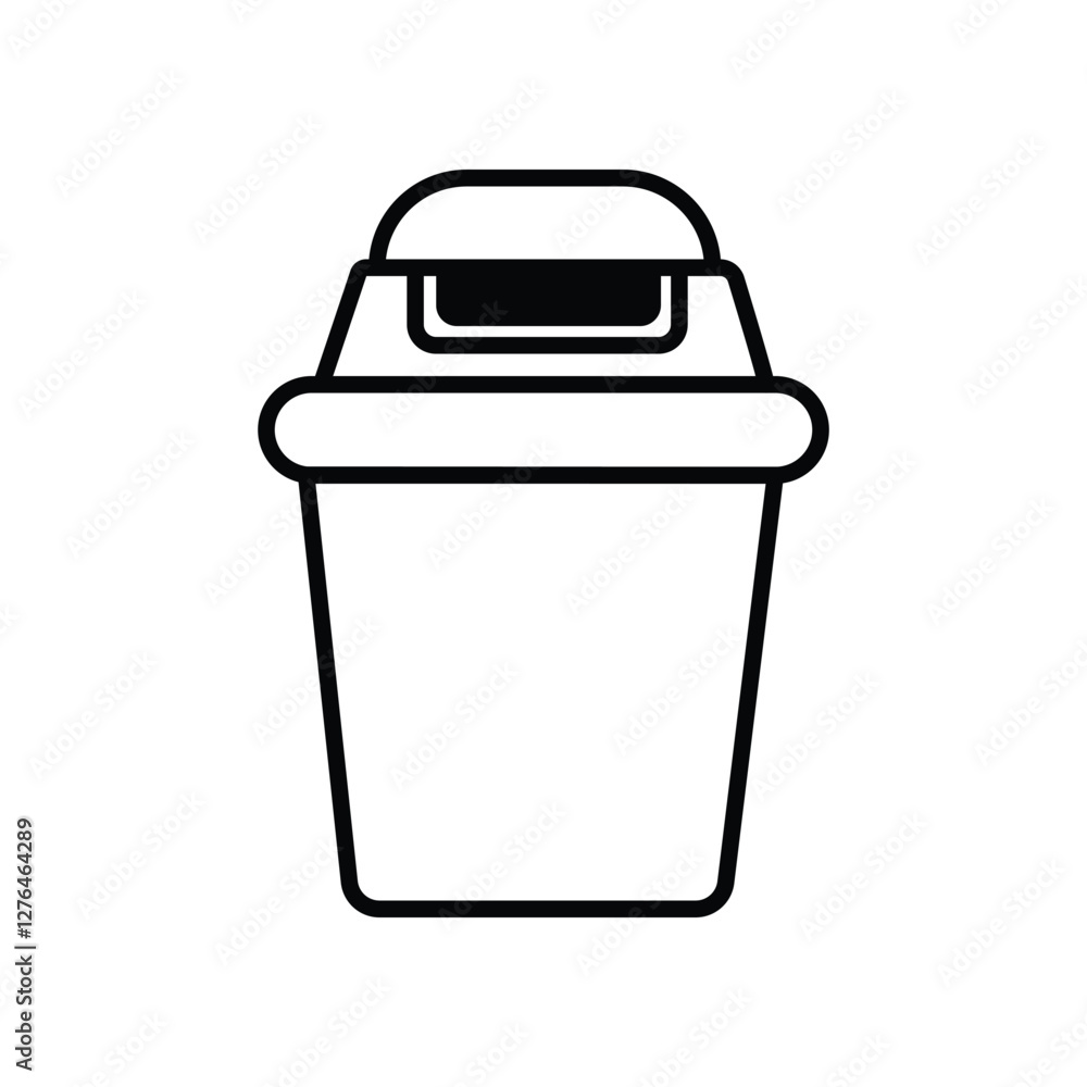 dust bin icon Simple outline illustration dust bin icon Simple outline illustration