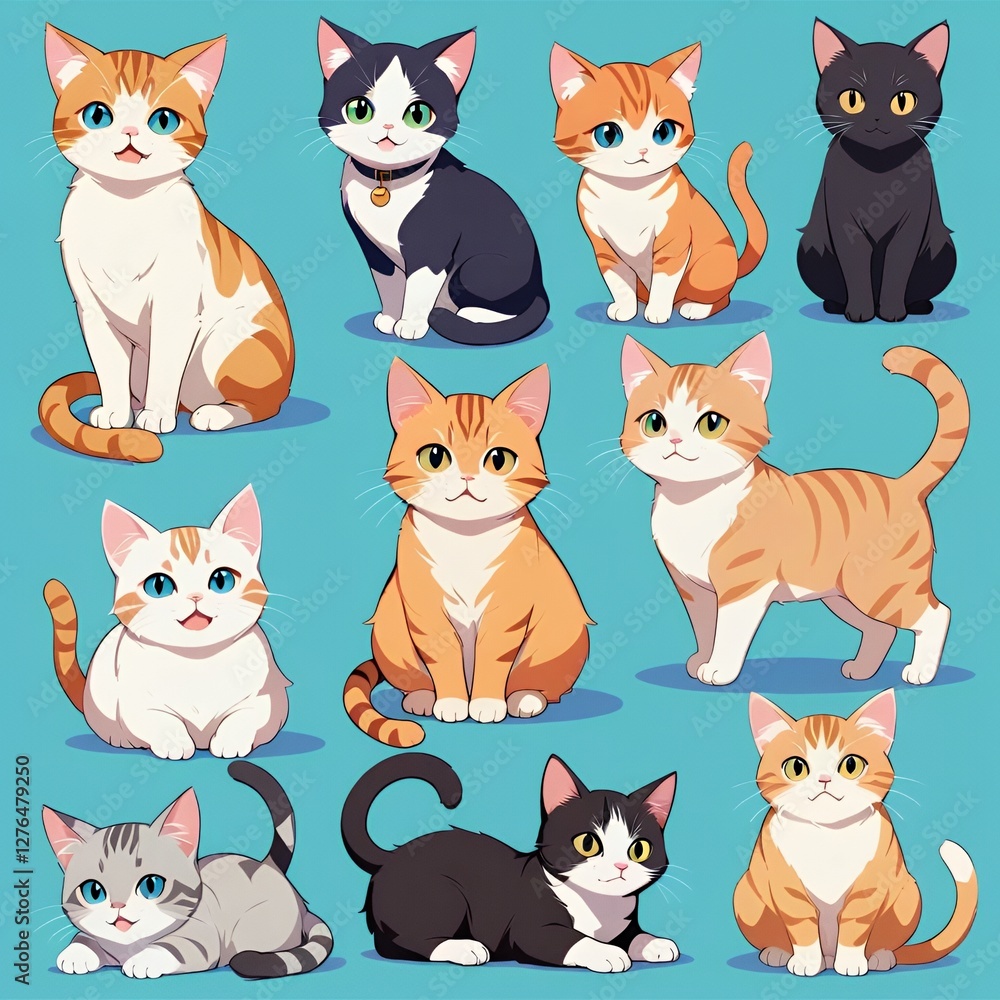 a bunch of cute cats a bunch of cute cats
