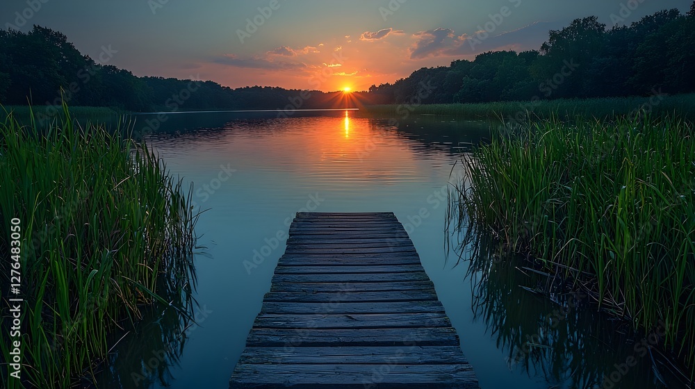 Fototapeta premium A serene lac scene