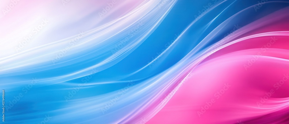 Soft flowing waves of pink and blue colors blending Soft flowing waves of pink and blue colors blending