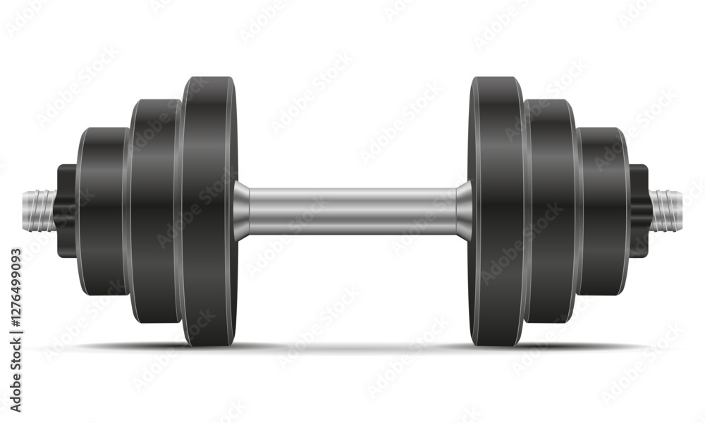 Fototapeta premium dumbbells for sports or fitness for muscle building stock cartoon vector illustration isolated on white background