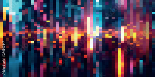 Wallpaper Mural Pixel disintegration background. Decay effect. Dispersed dotted pattern. Concept of disintegration. Set pixel mosaic textures with simple square particles. Vector illustration on black background. Torontodigital.ca