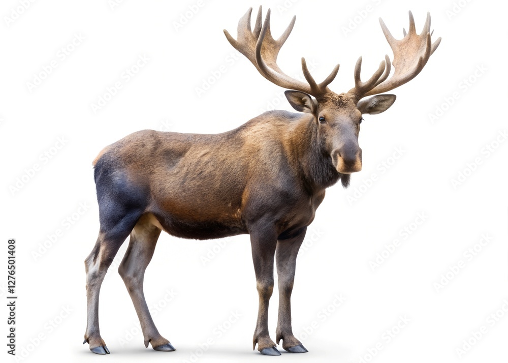a Moose isolated on white background a Moose isolated on white background