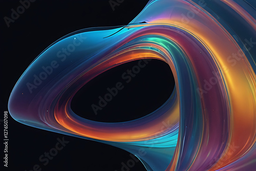 Unique 3D artwork highlighting textures and abstract shape.