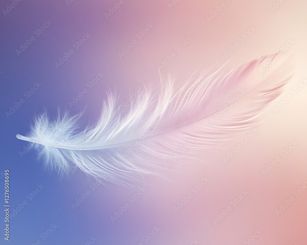 Fototapeta premium light fluttering feather illustration