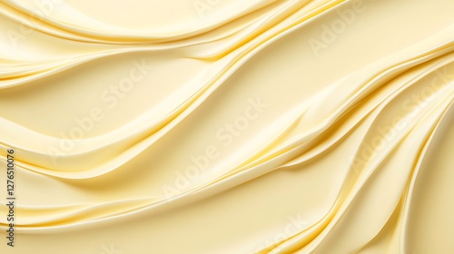 Creamy Yellow Substance Draped in Elegant Waves photo