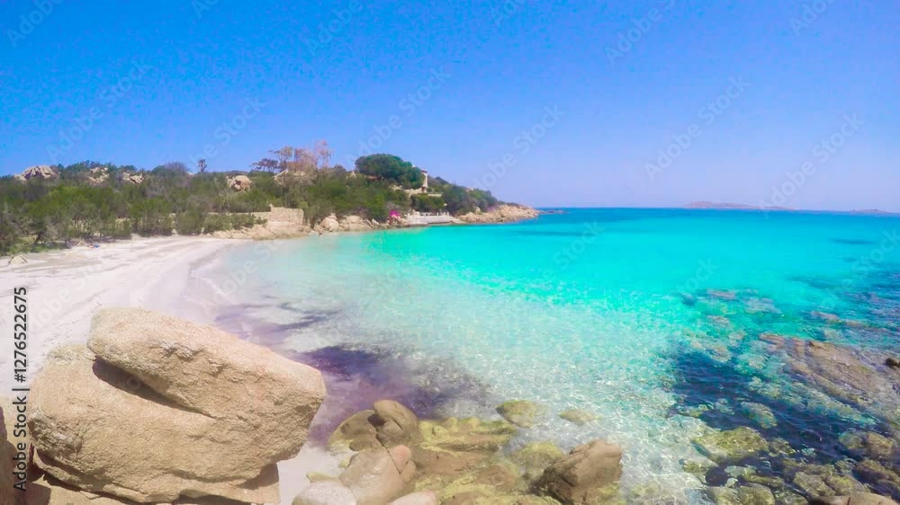 Turquoise water in Costa Smeralda, Sardinia Turquoise water in Costa Smeralda, Sardinia