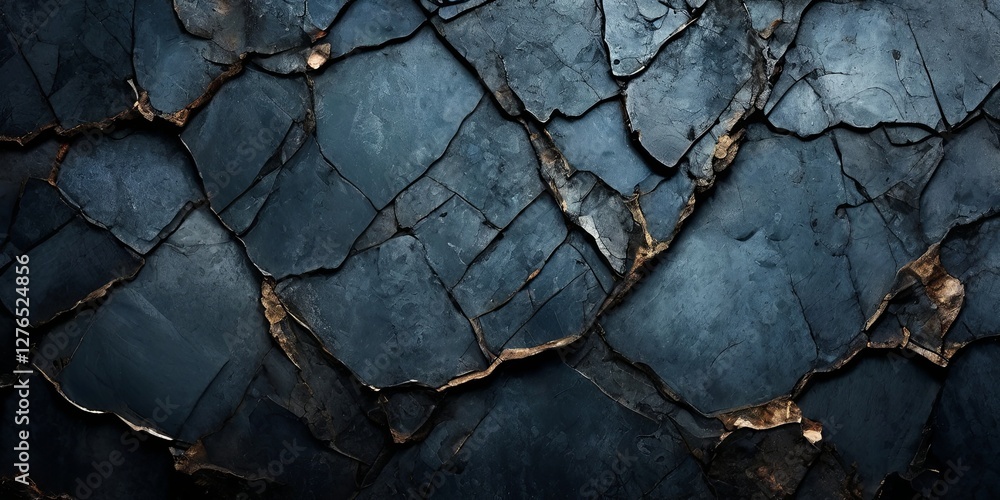 Fototapeta premium A wall with cracks and a gold color