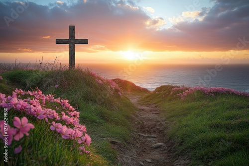 A cross symbolizing Easter,...