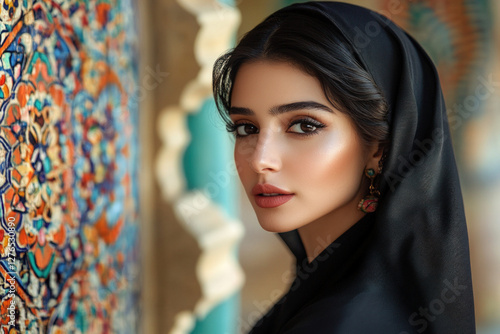 A Middle Eastern woman in t...