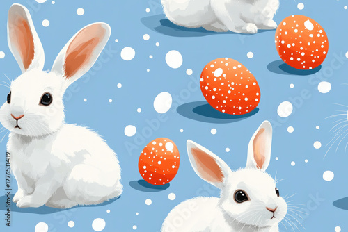 A seamless pattern of Easte...