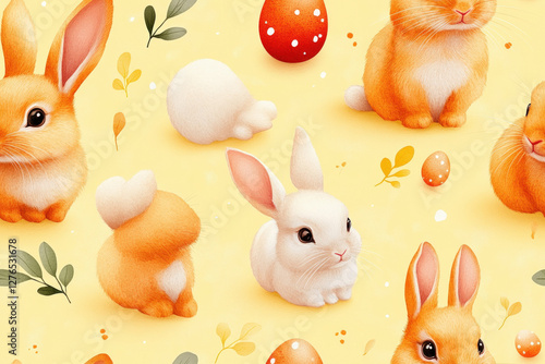 A seamless pattern of Easte...