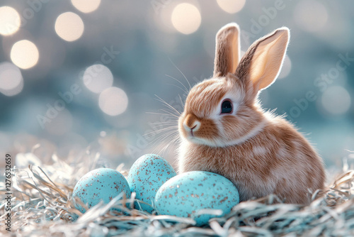 A vintage-style Easter scen...