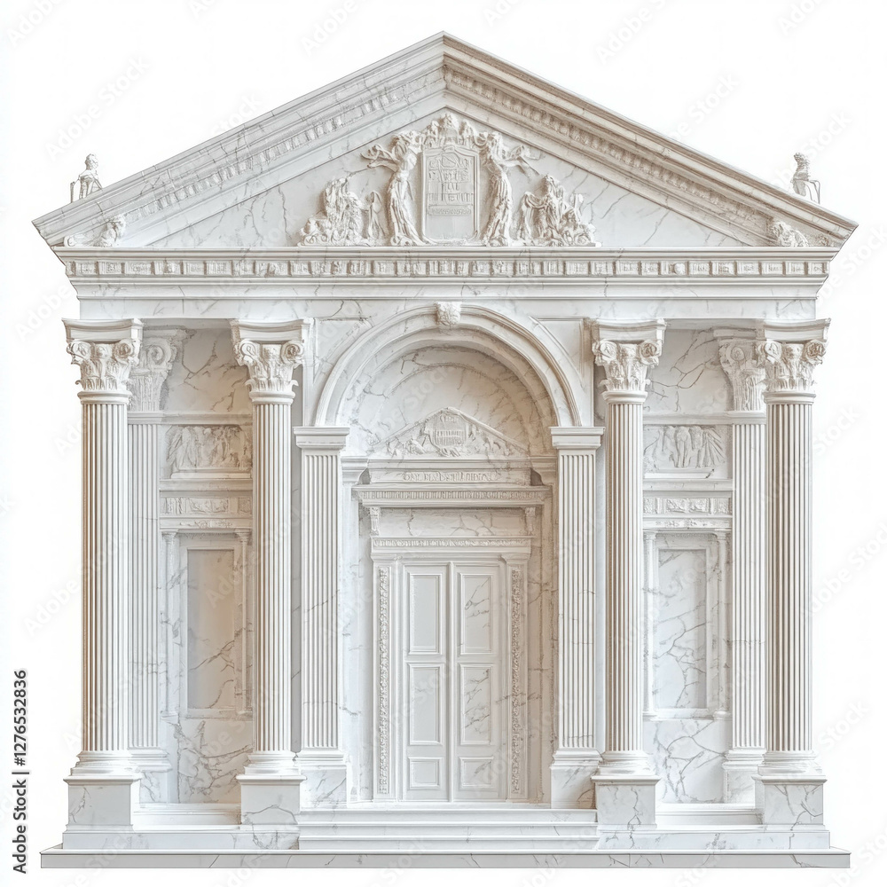 Obraz premium Bank Building Isolated
