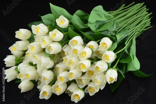 An isolated Easter flower, ...