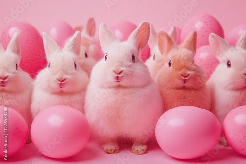 Animals celebrating Easter,...