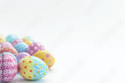 Isolated Easter eggs, color...