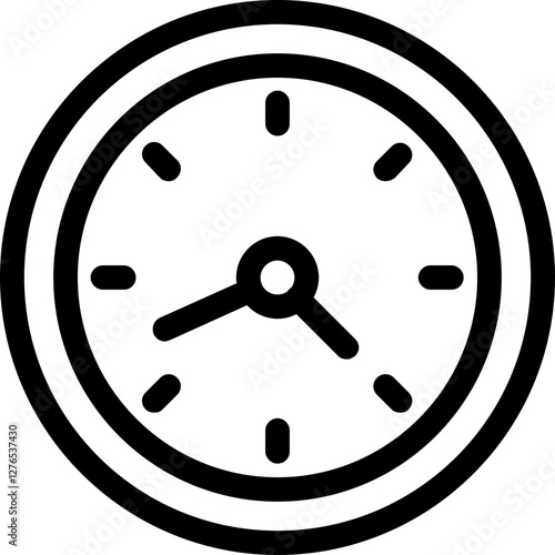 Wall Clock Vector Icon