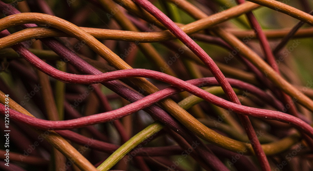 red and green beans in the garden red and green beans in the garden