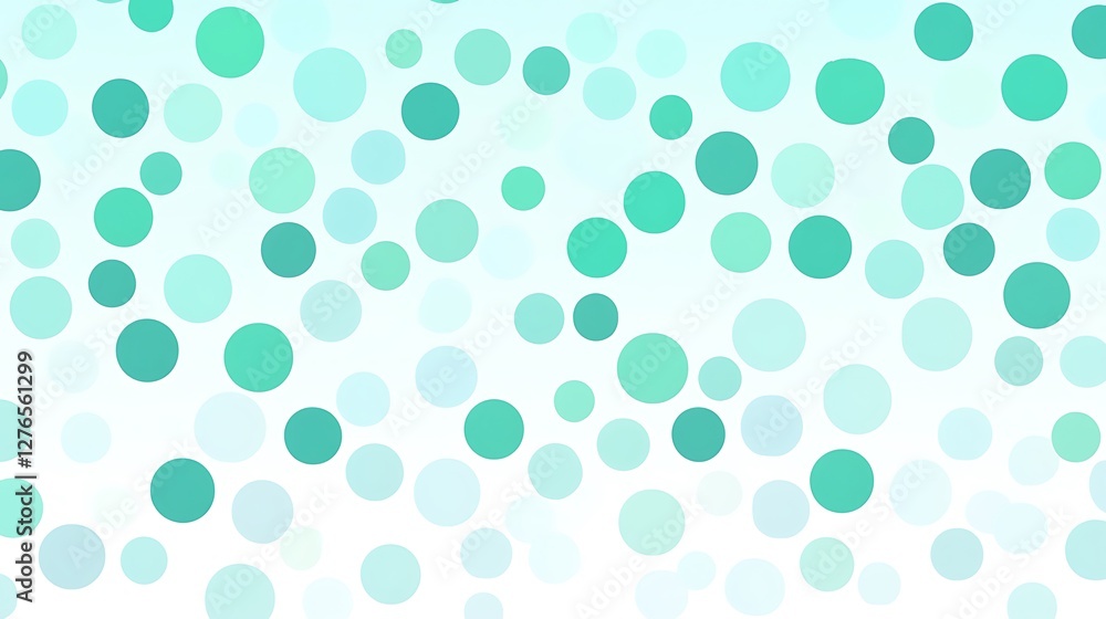 Abstract Background Of Scattered Teal Circles Abstract Background Of Scattered Teal Circles