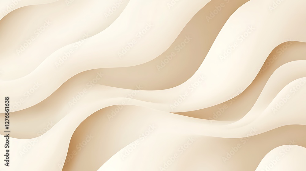 Obraz premium Abstract Beige Waves Flowing Smoothly