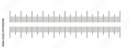 Chart with 10 centimeters. Scale for ruler in centimeters. Metric ruler. Measuring tool. Centimeter scale. Metrics indicator cm. Measuring scale icon template. Length, height, distance, sewing tool.