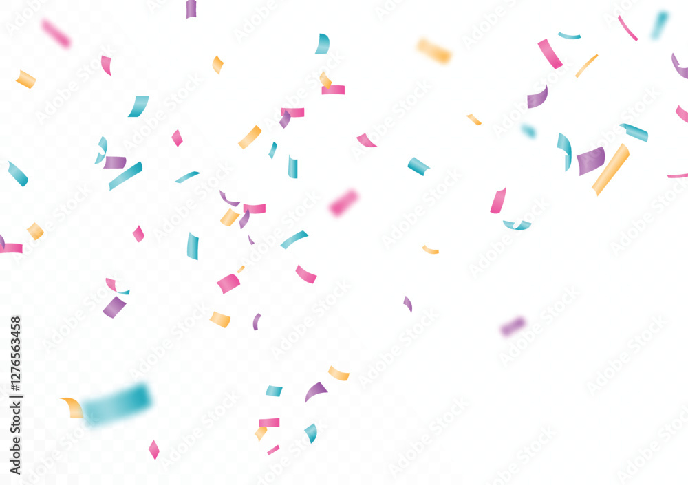 Colorful Confetti celebrations design isolated on transparent background Colorful Confetti celebrations design isolated on transparent background