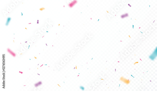 Colorful Confetti celebrations design isolated on transparent background