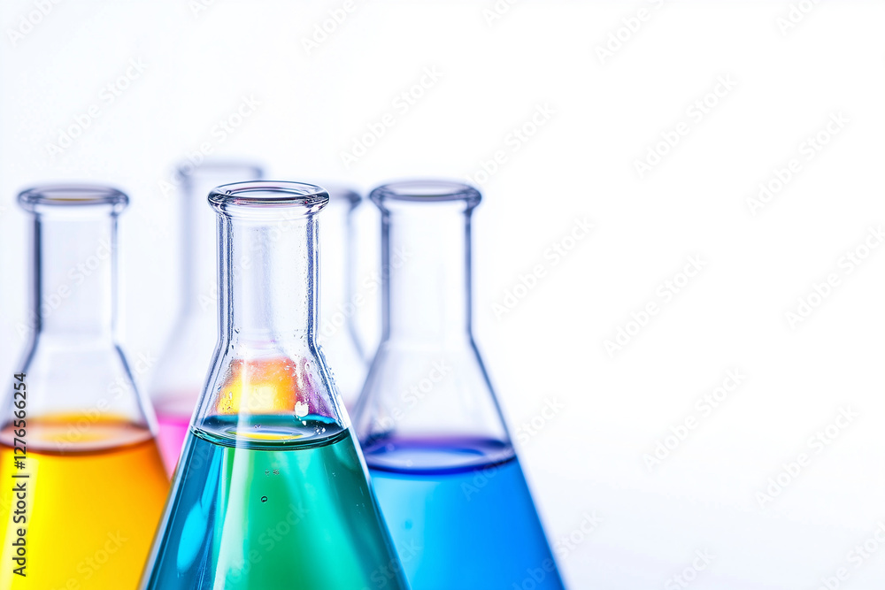 Selective focus chemical test tube isolated on white background, Glass tube in laboratory. Selective focus chemical test tube isolated on white background, Glass tube in laboratory.