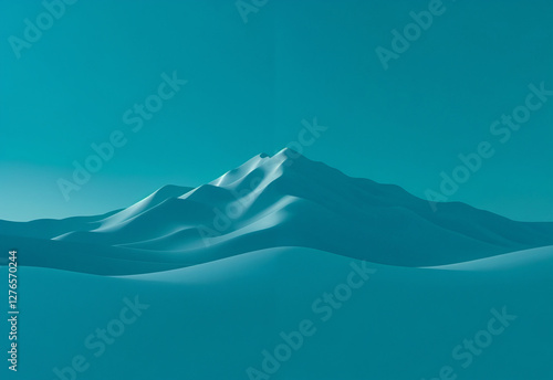 A minimalist mountain landscape