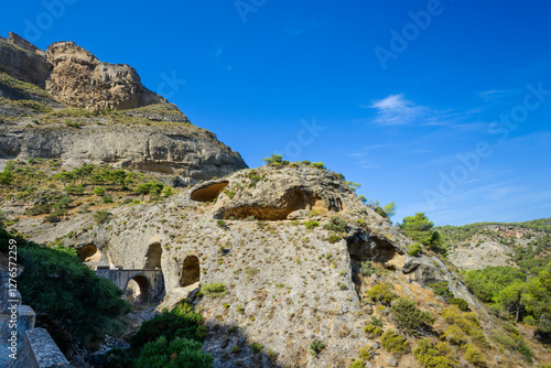 Tafonis in Paraje Natural del Desfiladero de los Gaitanes, Ardales, Andalusia, Spain, Europe photo