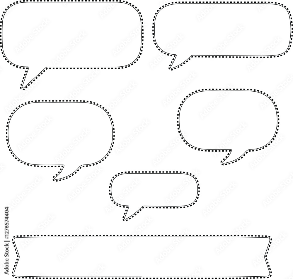 Set of Speech Bubbles Vector Illustration Set of Speech Bubbles Vector Illustration