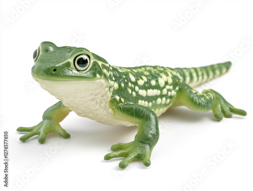 Scale representation of Salamander, animal photo, white background