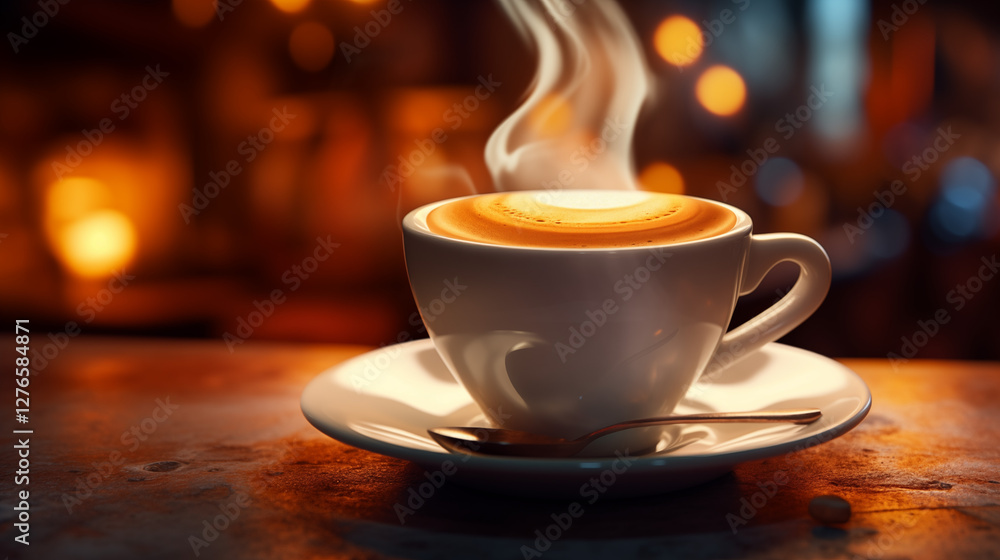 Tasse de café ou cappuccino. Boisson chaude, ambiance chaleureuse et relaxante. Arrière-plan pour conception et création graphique. Tasse de café ou cappuccino. Boisson chaude, ambiance chaleureuse et relaxante. Arrière-plan pour conception et création graphique.