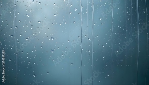 a window with rain drops on it