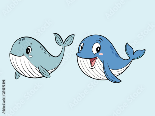 A vector dolphin illustration features a sleek, curved design, capturing the dolphin's playful and agile nature in bold lines and colors