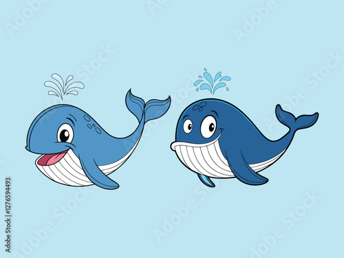 A vector dolphin illustration features a sleek, curved design, capturing the dolphin's playful and agile nature in bold lines and colors