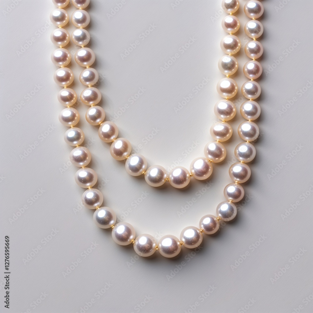 sketch of pearl necklace on plain white background sketch of pearl necklace on plain white background