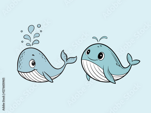A vector dolphin illustration features a sleek, curved design, capturing the dolphin's playful and agile nature in bold lines and colors