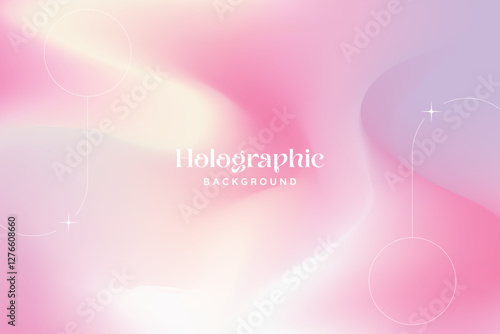 Abstract Iridescence Holographic Background Pastel Gradient. Trendy Modern Design Gradient Holographic texture