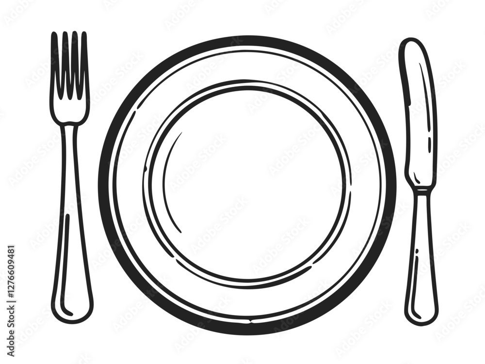 plate set, Vector icon, Line art Vector, Doodle Icon plate set, Vector icon, Line art Vector, Doodle Icon